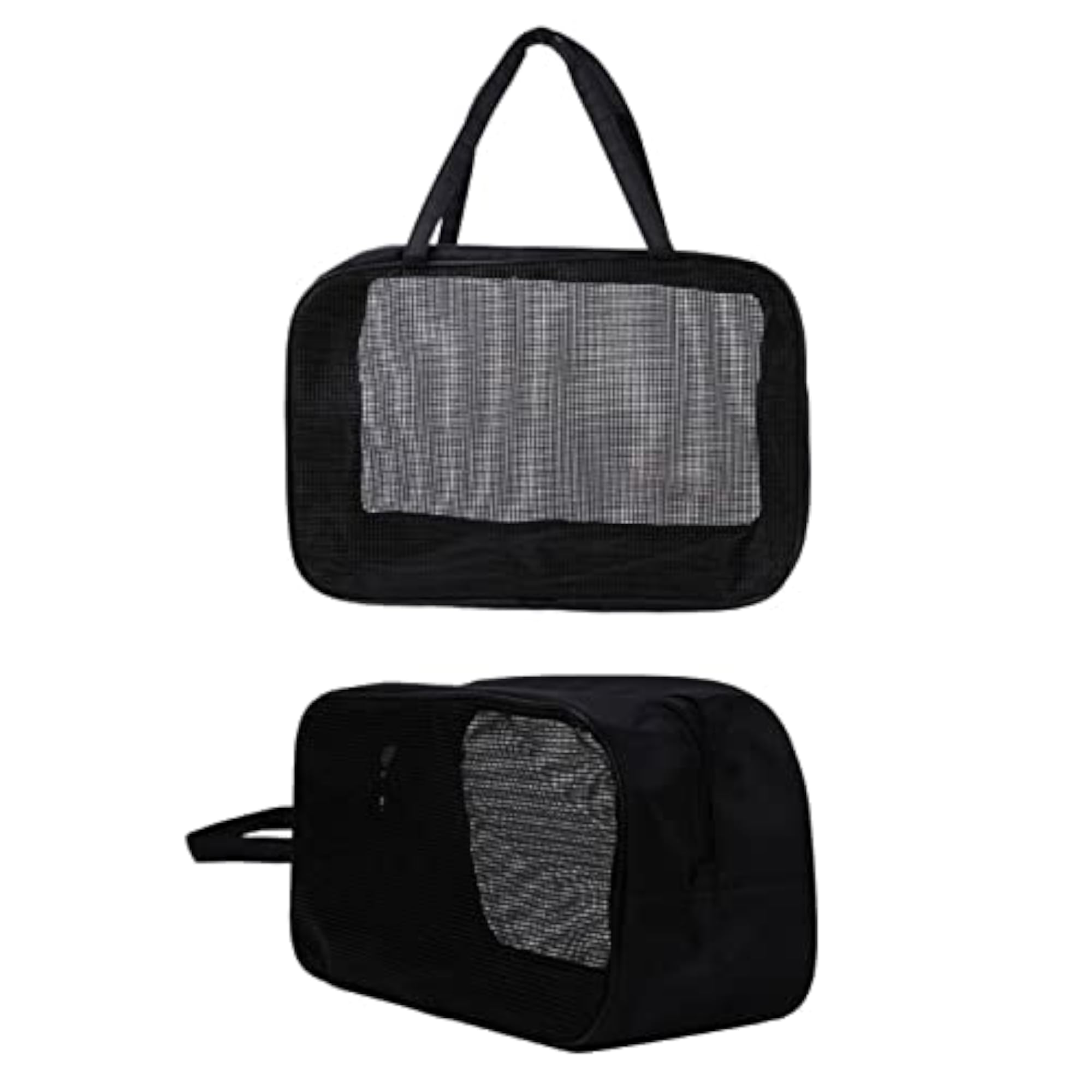 Portable Mesh Shower Bag, Travel Makeup Storage